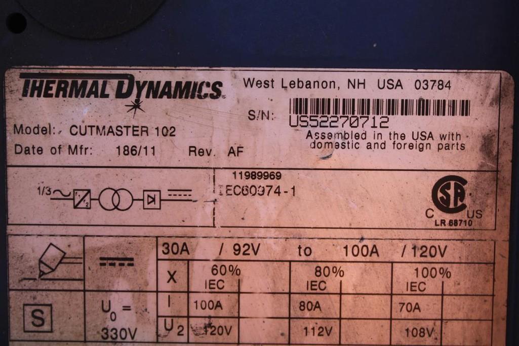 THERMAL DYNAMICS CUT MASTER 102