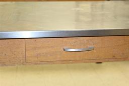 5' x 3' Stainless Steel Top Table w/ Draw