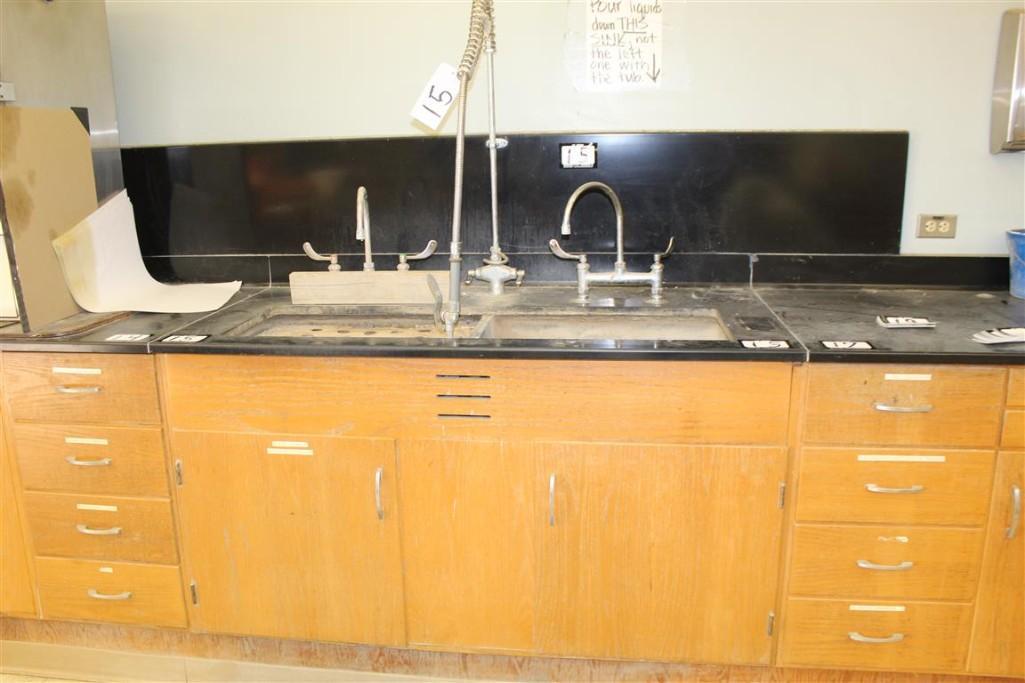 30" x 59" 2 Door w/ sink and Backsplash Cabinet Counter Top