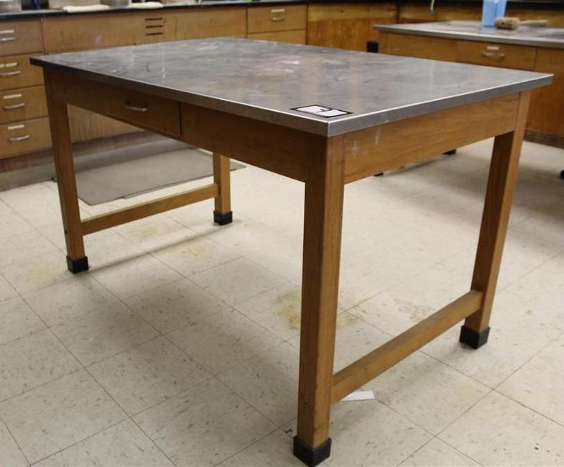 5' x 3' Stainless Steel Top Table w/ Draw