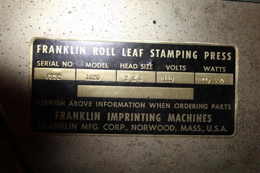 Franklin Electric Roll Leaf Stamping Press