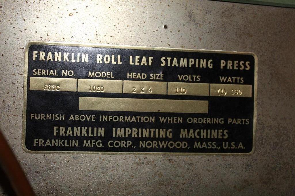 Franklin Electric Roll Leaf Stamping Press