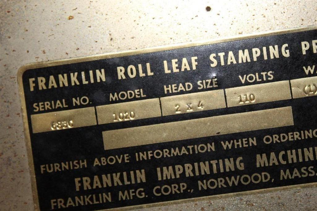 Franklin Electric Roll Leaf Stamping Press