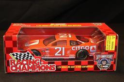 1998 Racing Champions 50th Anniversary #21, 1:24 Scale Die Cast Stock Car replica