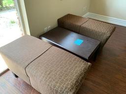 COFFEE TABLE AND OTTOMAN