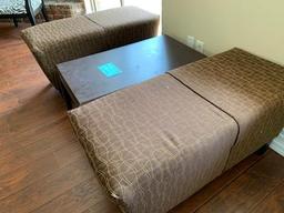 COFFEE TABLE AND OTTOMAN