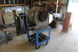 DAYTON 2C977 SQUIRREL FAN ON METAL CART