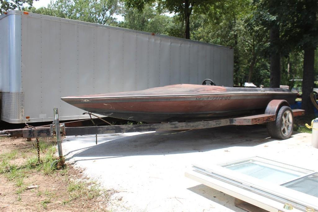 20FT FIBERGLASS SPEED BOAT W/ TRAILER