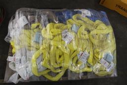 PALLET OF CERTEX POLYESTER ROUND SLINGS VARIOUS SIZES