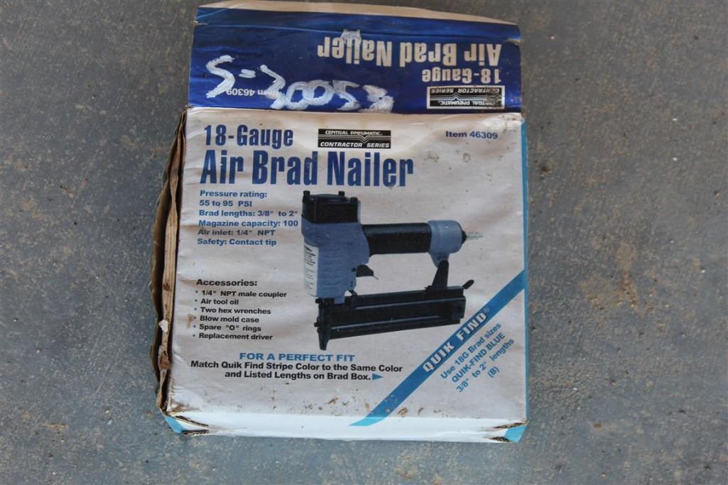 (2) CENTRAL PNEUMATIC AIR BRAD NAILERS