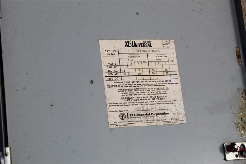 Pallet of I-T-E XL-U Fusible Swich Plugs , 30 AMPS, 600 VOLTS