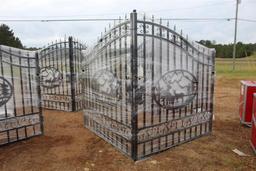 GREAT BEAR WROUGHT IRON 14 FT GATE