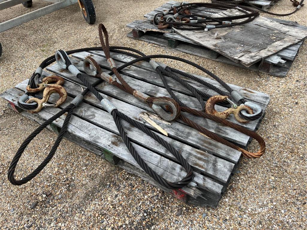 PALLET OF WIRE ROPE SLINGS