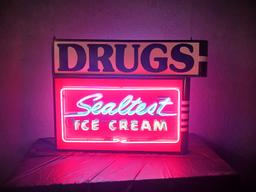 SEALTEST ICE CREAM DRUGSTORE NEON SIGN