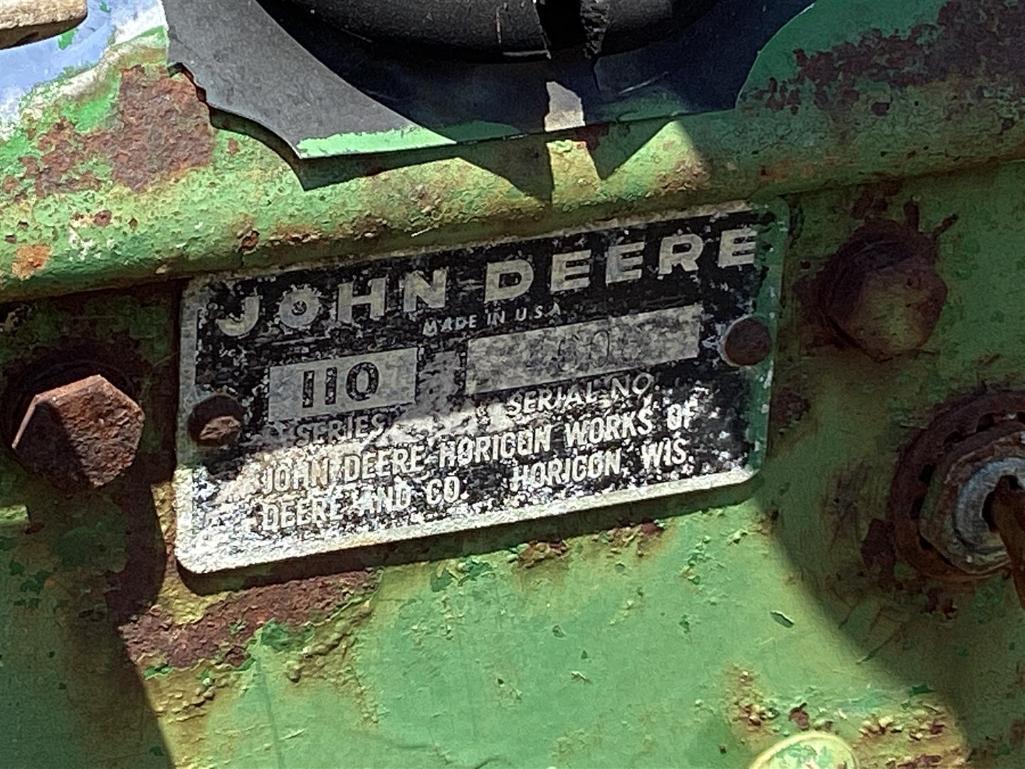 JOHN DEERE 110 GARDEN TRACTOR HIGH CROP