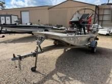 1995 SURR 12FT AIR BOAT WITH TRAILER