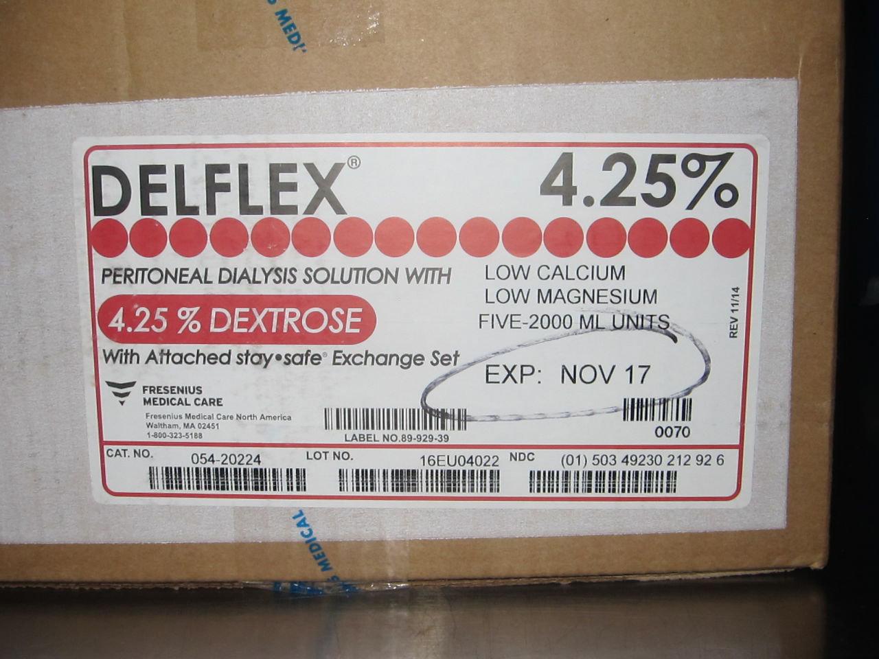 FRESENIUS Delflex Dialysis Solution - Lot of 5