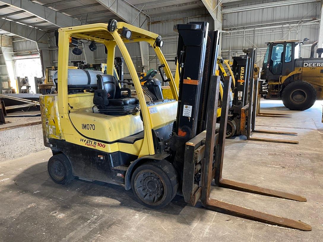 2015 HYSTER S100FTBCS/150J LP Forklift, s/n J004V02097N, 10,000 Lb. Capacity, 2-Stage Mast,