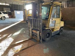 HYSTER H60XM LP Forklift, s/n H177B39374A, 6,000 Lb. Capacity, 3-Stage Mast, Side Shift, Cab