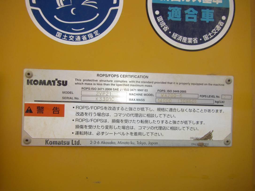 KOMATSU WA200-6 72491