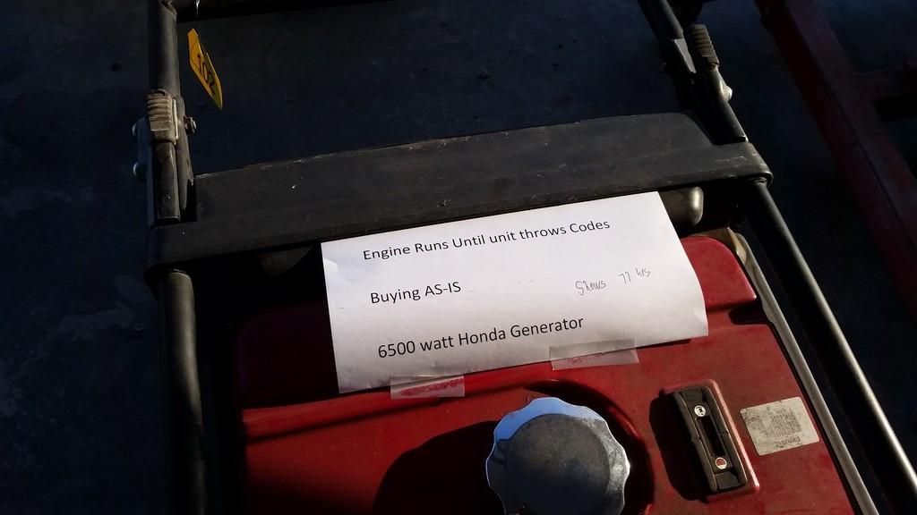 Honda EU6500is Generator 'AS-IS'