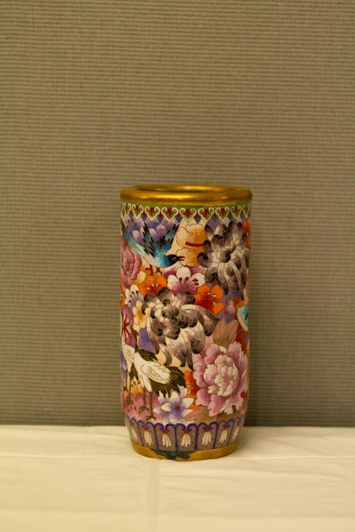 Multicolored Cloisenne Vase
