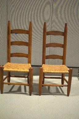 Pair of Child's Ladderback Chairs