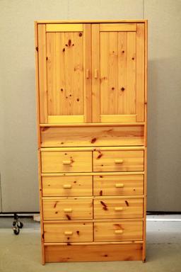 Pine 2 Piece Cabinet with Drawers