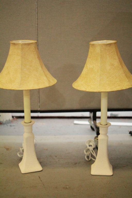 Pair of Lamps & Single Lamp