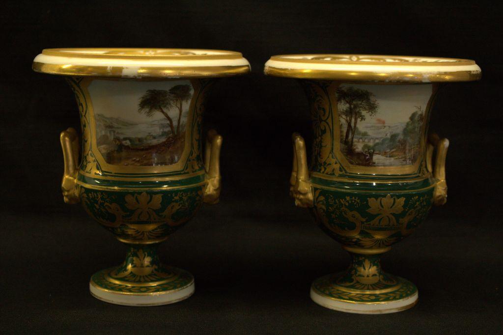 Pair of Procelain Mantle Vases