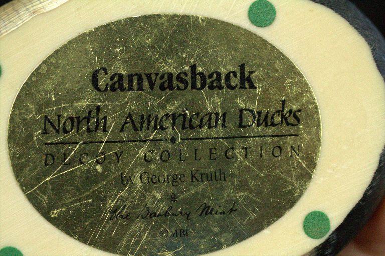 Canvasback North American Ducks Decoy Collection