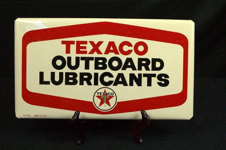 Texaco Outboard Lubricants Sign