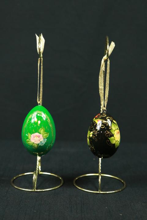 2 Hanging Decorative Eggs