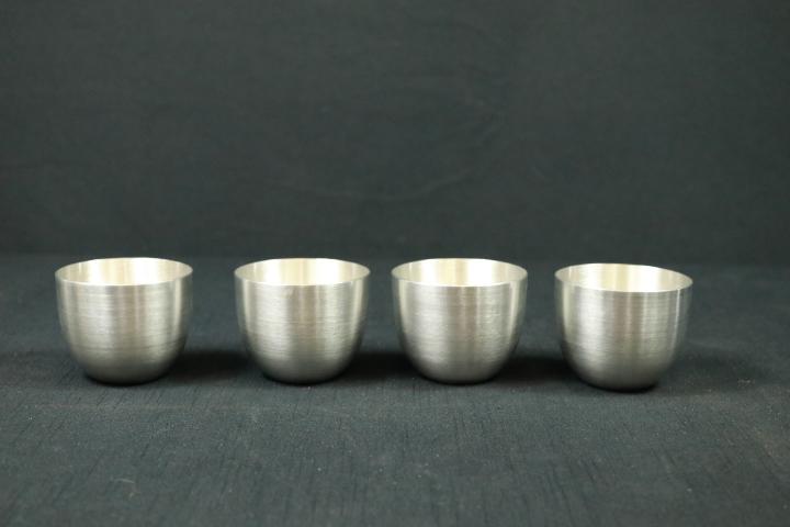 4 Kirk Stieff Pewter Cups