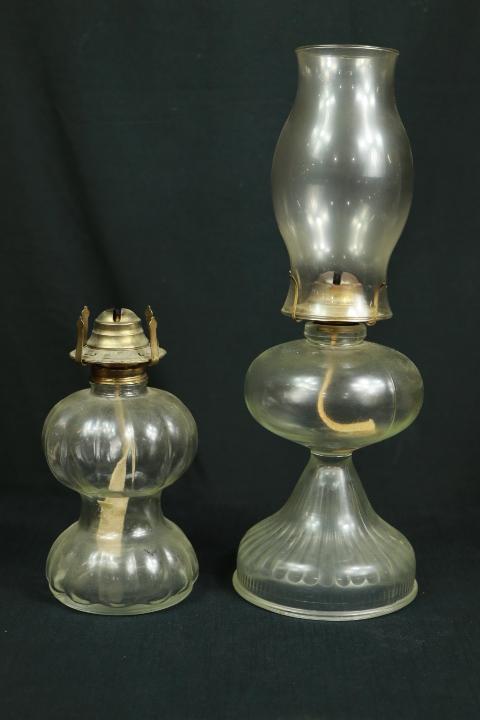 2 Oil Lamps one with Shade