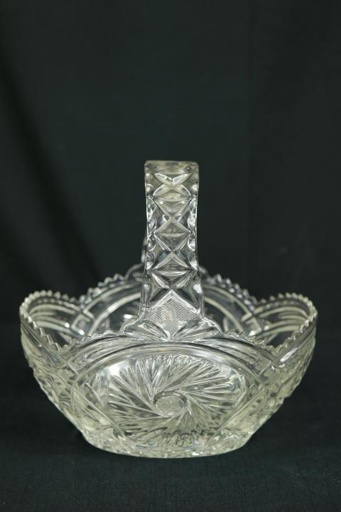 Cut Glass Basket