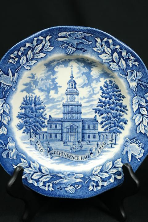 Independence Hall Plate, Pressed Glass Plate