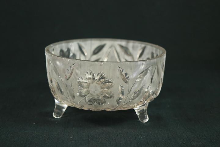 Crystal Etched Footed Bowl