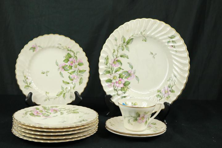 10 Pieces of Syracuse China " Apple Blossom"