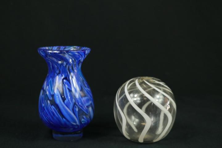 2 Art Glass Vases