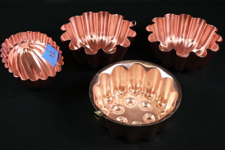 4 Pieces Of Copper Molds