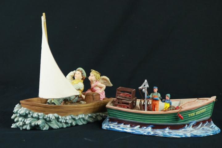 2 Boat Figurines