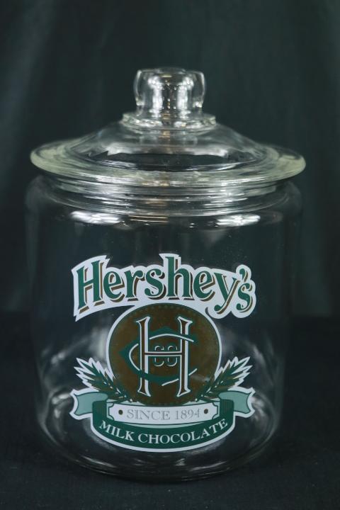 Hershey's Milk Chocolate Glass Cookie Jar
