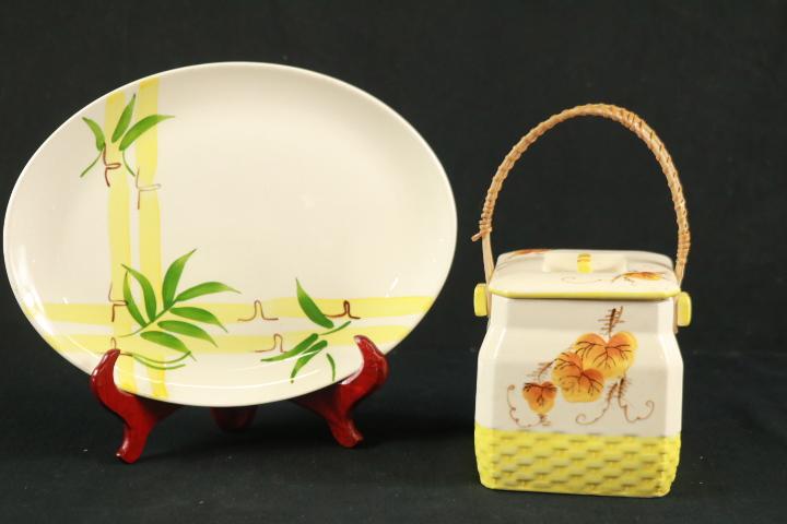 Porcelain Basket & Plate