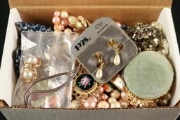 Box Of Costume Jewelry