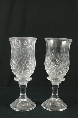 2 Crystal Candle Holders