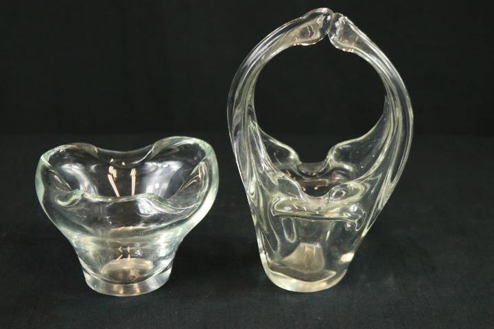 Glass Vase & Glass Basket