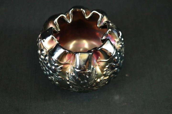 Carnival Glass Footed Bowl