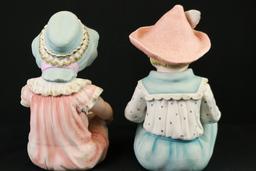 Girl & Boy Figurines By Sadler