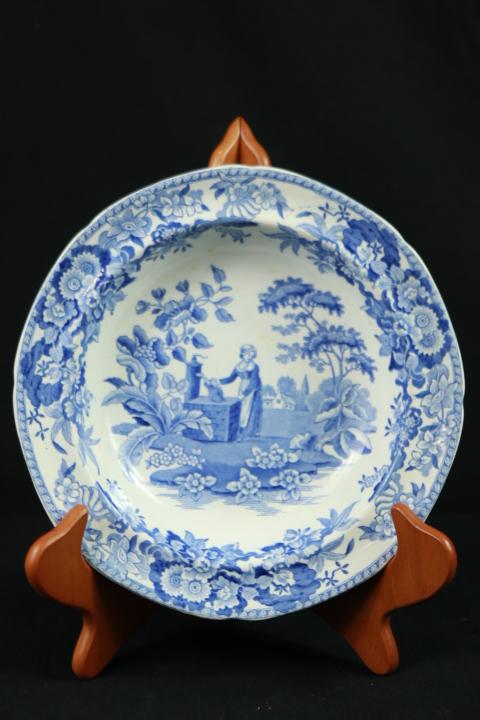 Blue Spode Bowl & Blue Staffordshire Bowl